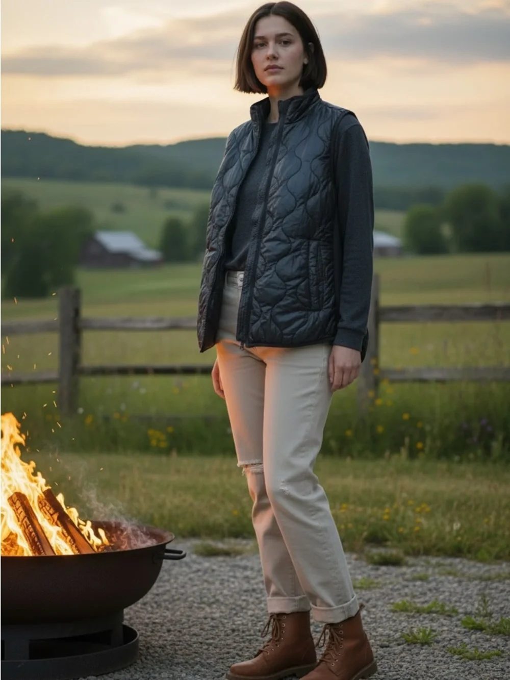 J. Crew Quilted Black Women's Vest - Lightweight Layering